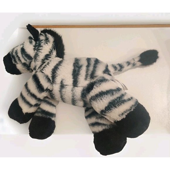 Aurora Zebra Horse Plush Stuffed Wild Animal Flopsie Soft Cuddlebuddy Toy 11" - Picture 4 of 13